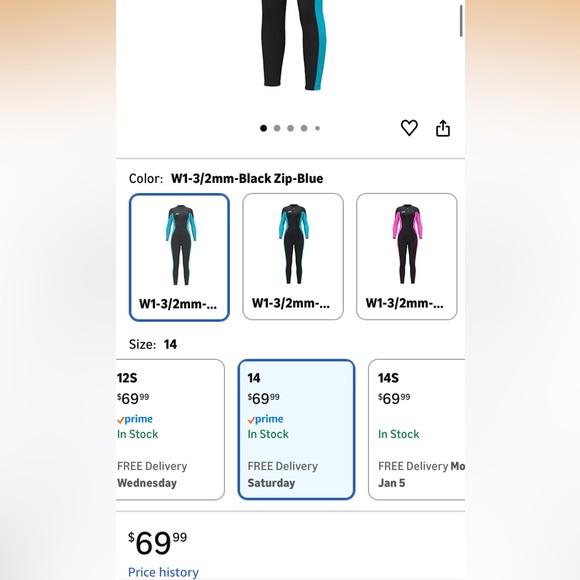 Hevto Women Wetsuit 3/2mm Neoprene Wet Suit - Picture 2 of 9